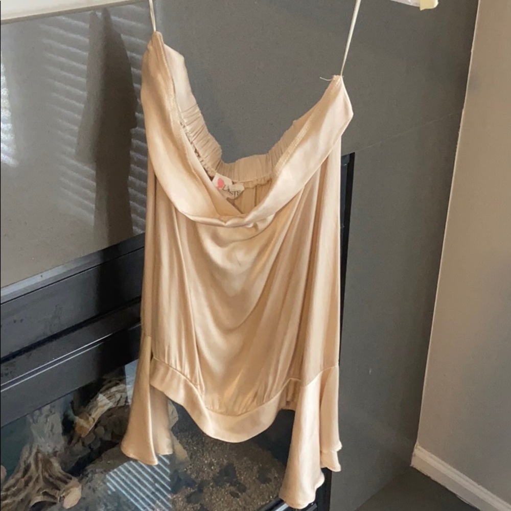 Off the shoulder silky shirt!